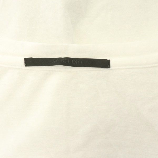 エーピーストゥディオ AP STUDIO TAFCOT Tシャツ ロンT カットソー 長袖 Vネック コットン 白 ホワイト /MY ■OS