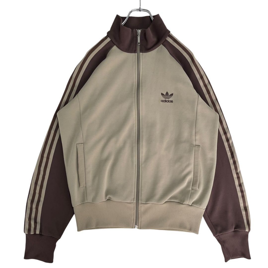 6785 美品 adidas トラックジャケット サンドベージュ/ブラウン L