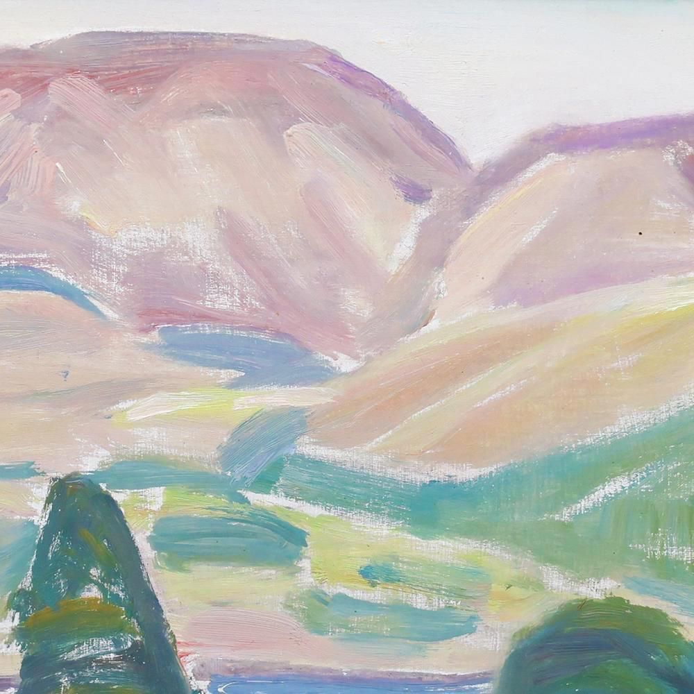 真作 WISH 辻永 初冬 箱根 板に油彩 3号 1957年作 日動画廊取扱作品 柔色の山湖 〇日本芸術院会員 文化功労者 25093409 WWW_IBETON_RU