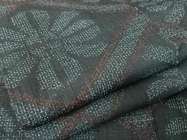 平和屋着物○本場結城紬 重要無形文化財 80亀甲 花菱文 正絹 逸品