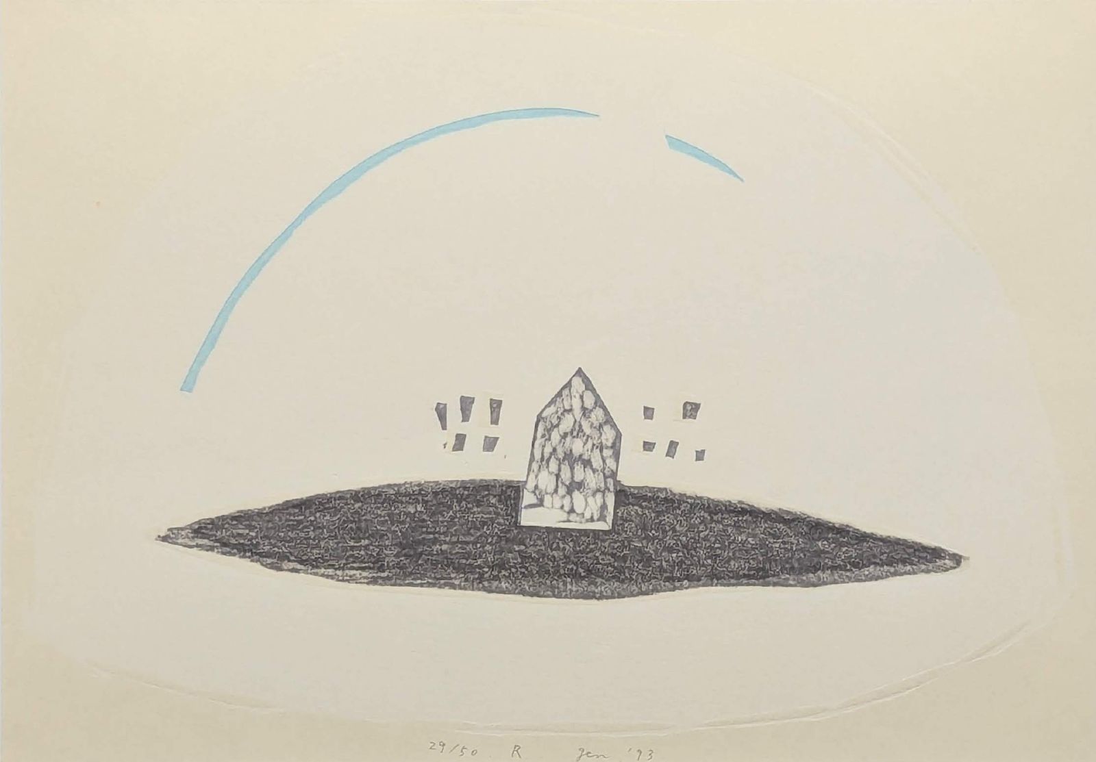 真作 直筆サイン 山中現 R 虹のゆくえ 木版画 OLBAKULTURYOLU_COM