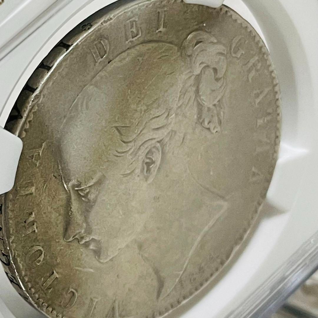 イギリス 1クラウン 銀貨 ヴィクトリア 1844 VF20 ヤングヘッド