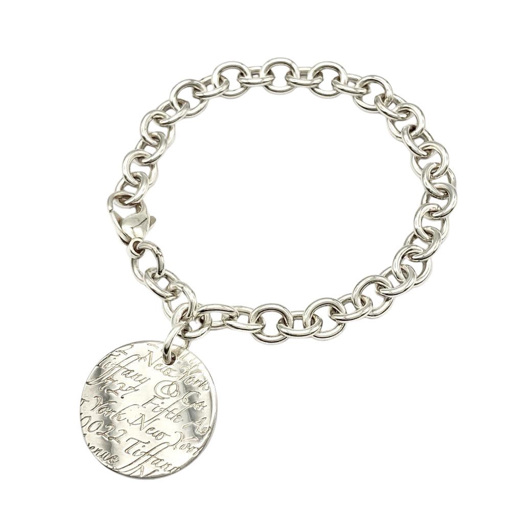 ティファニー Tiffany-Co. ノーツ ラウンドタグ ブレスレット SV925 レディース