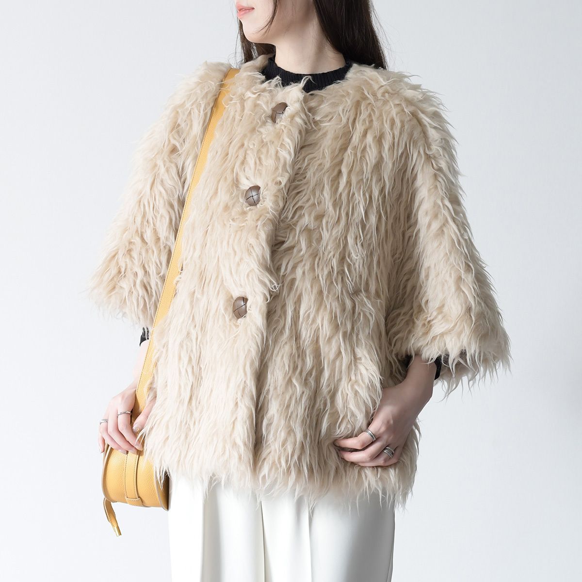 Max Mara CALAMO クルーネックケープ