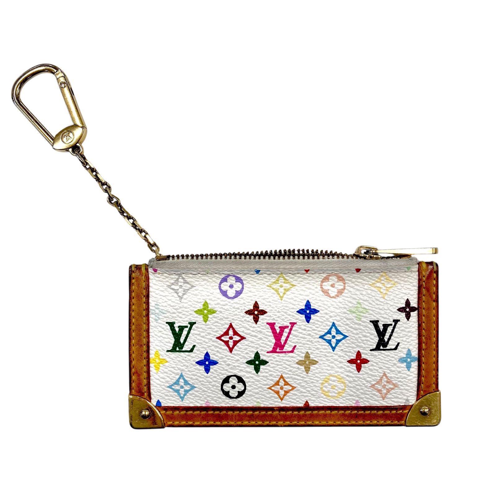 ルイ・ヴィトン Louis Vuitton ポシェット クレ コインケース モノグラムマルチカラー ブロン(ホワイト) M92655 レディ 中古  ラッピング可