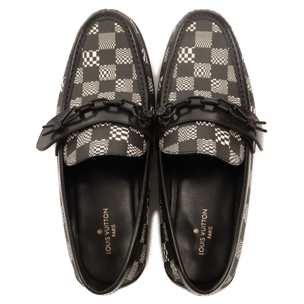 LOUIS VUITTON ルイヴィトン ペニーローファー ロゴ刻印 ダミエ