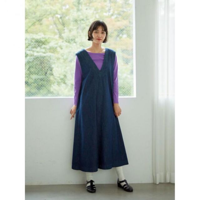 【SALE セール】Pont de Chalons (ポンデシャロン) | 3WAYジレOP (indigo) | トップス ジレ ワンピース 3WAY Pont de Chalons (ポンデシャロン) | 3WAYジレOP (indigo