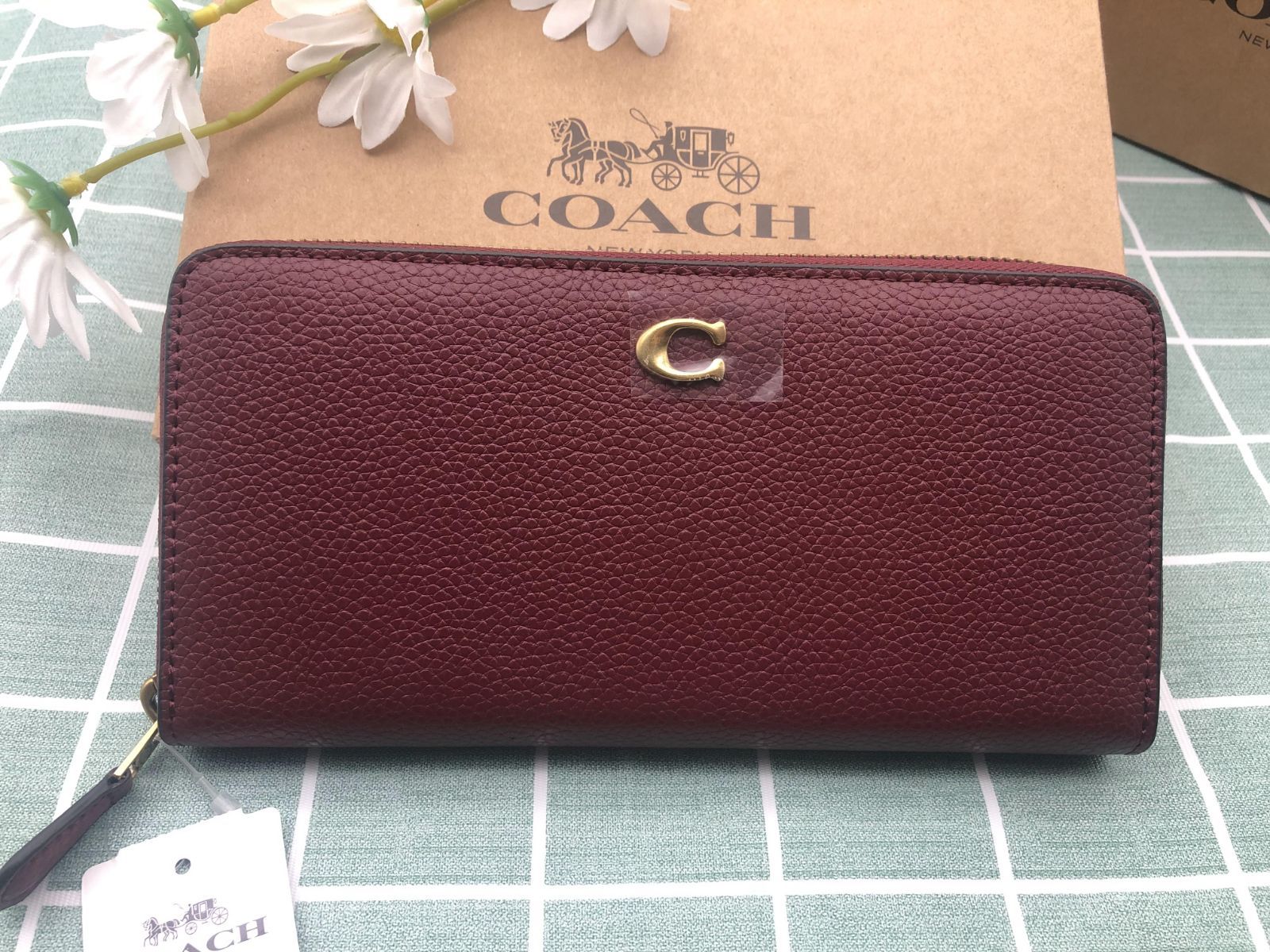 COACH コーチ財布 長財布 クーポン配布 ギフト アラウンド ブランド プレゼント レザー メンズ  レディース  贈り物 ウォレット 新品 未使用 ロゴ シグネチャー ナチュラル CC071