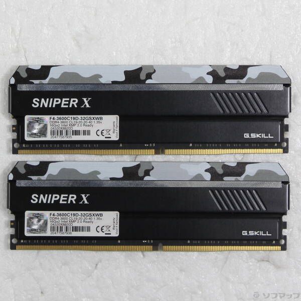 中古品〕 F4-3600C19D-32GSXWB 32GB 16GB×2枚組【297】 - メルカリ