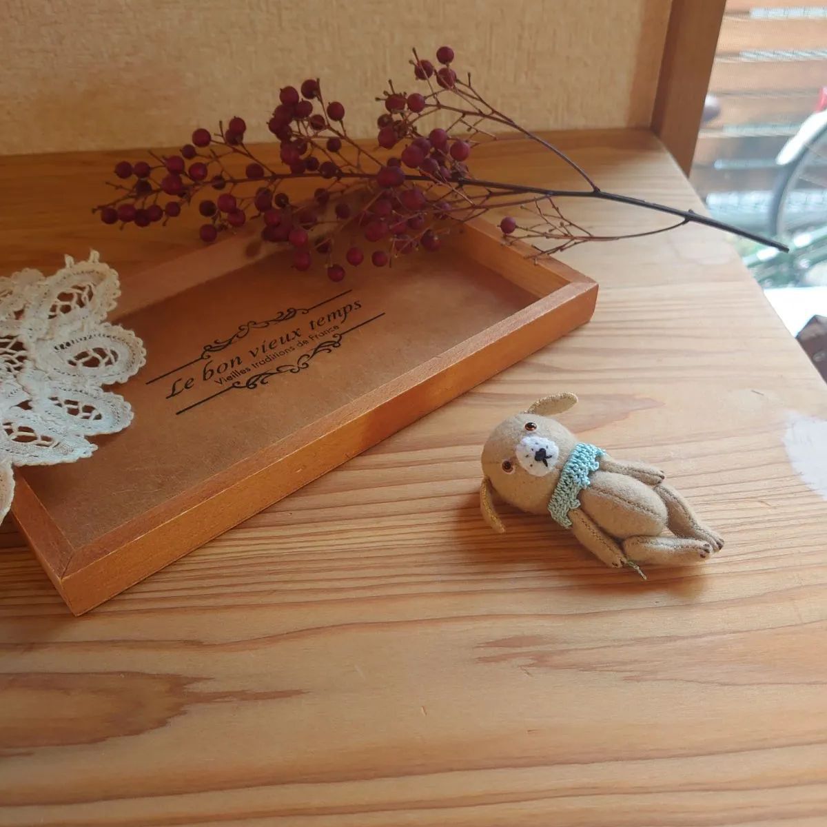 ハンドメイド☆ミニチュアベア☆ベージュの犬さん♪♪ - メルカリ 