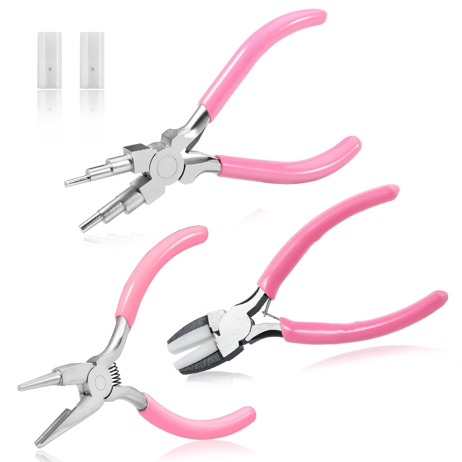 【人気商品】SPEEDWOX 3本セット 6リング型 丸ペンチ アクセサリー用 丸やっとこ 手芸 丸ヤットコ セット 先丸ペンチ ミニ ピン曲げ丸やっとこ がま口用ペンチ 平ヤットコ 工具 平やっとこ 平