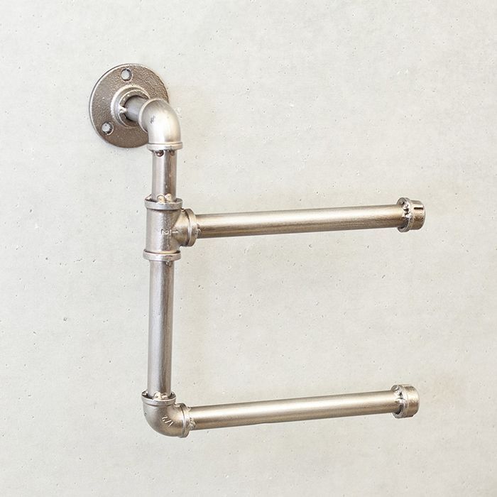 2個セット インダストリアルメタル トイレットペーパーホルダー タオルホルダー 2703