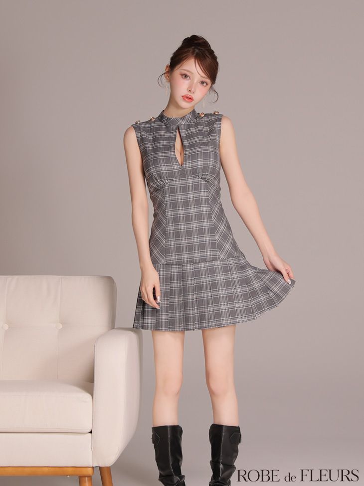 ERUKEI グレー レースドレス エルケイ☆グレー レース 半袖