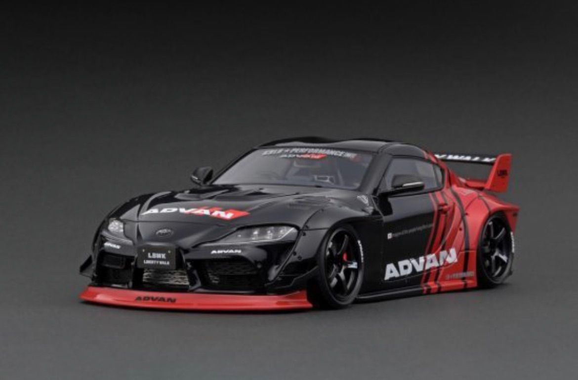 IG2650 1/18 LB-WORKS TOYOTA SUPRA (A90) Black/Red ADVAN