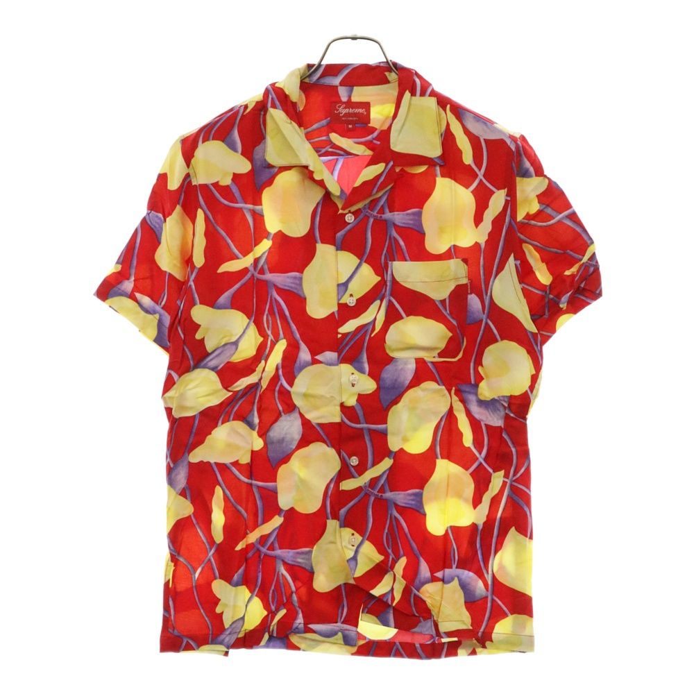 SUPREME (シュプリーム) 18SS Lily Rayon Shirt リリーレーヨン 半袖シャツ レッド