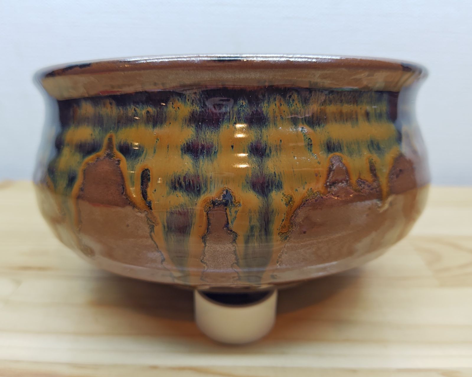 逢絢亭・新品】茶道具 竹三ツ輪蓋置 表千家好 木地 木製 宮下竹憲 共箱