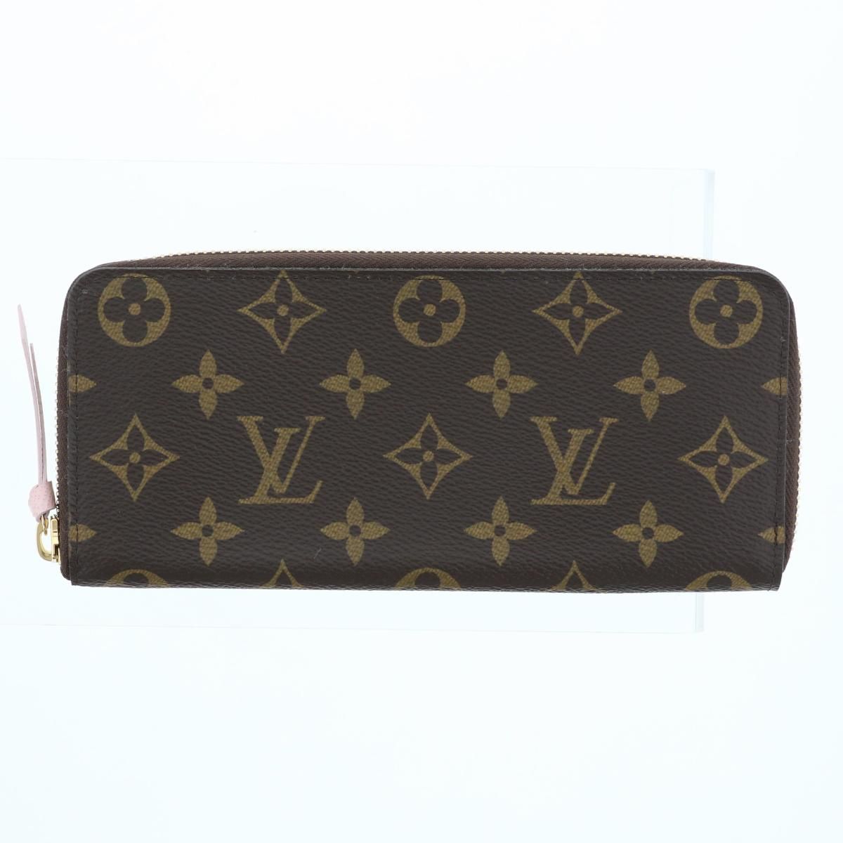 LOUIS VUITTON ルイヴィトン ﾎﾟﾙﾄﾌｫｲﾕ･ｸﾚﾏﾝｽ 財布 長財布 小銭入有 Monogrom|Rosebarerinu Brown M61298 used A