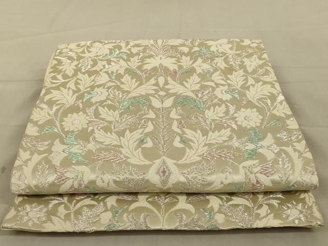 新品 唐織 更紗 着物“花の雅に錦を照らす今も変わらぬ更紗の世界”袋帯 5557 袋帯 藤原織物 倭文更紗 花鳥 芯入仕立 - 株式会社上総屋呉服店