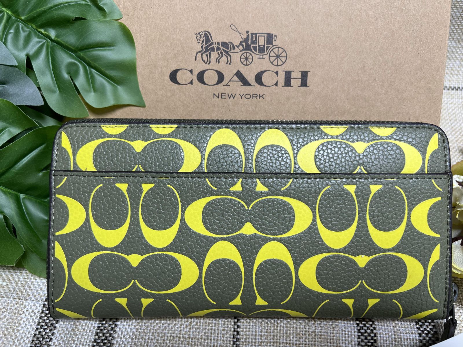 COACH コーチ 財布 長財布 アコーディオンウォレット シグネチャー