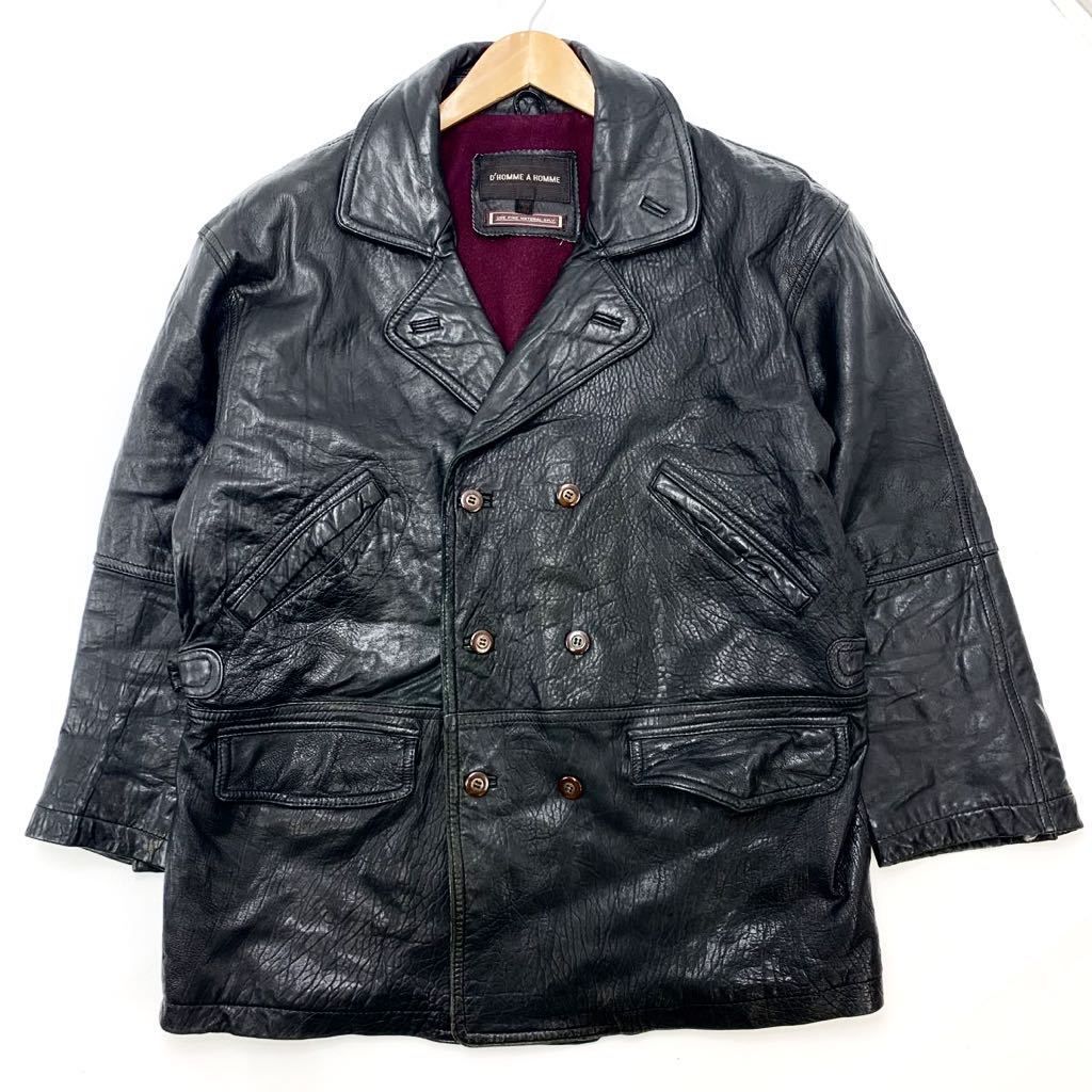 ドムアオム D'HOMME A HOMME カーコート レザージャケット レザー