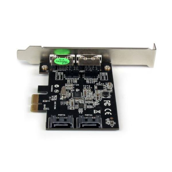 StarTech.com 外部eSATA-内部SATA 2ポート増設PCI Expressカード PEXESAT322I1個