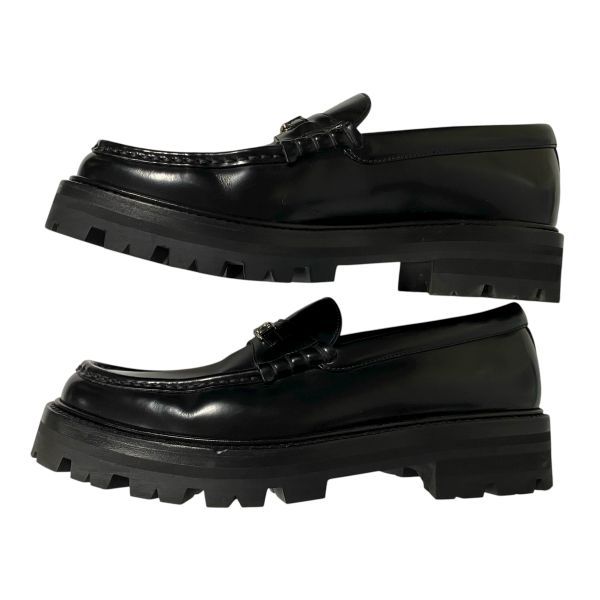 セリーヌ ブラックレザー トリオンフ ローファー 厚底 ○ セリーヌ