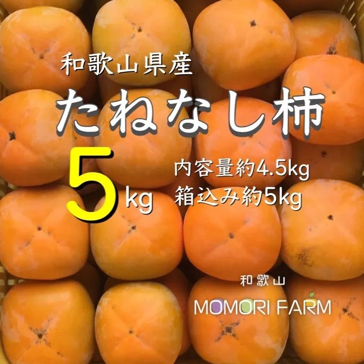 埼玉県産次郎柿 無農薬栽培 箱込み1キロ以上 - 果物