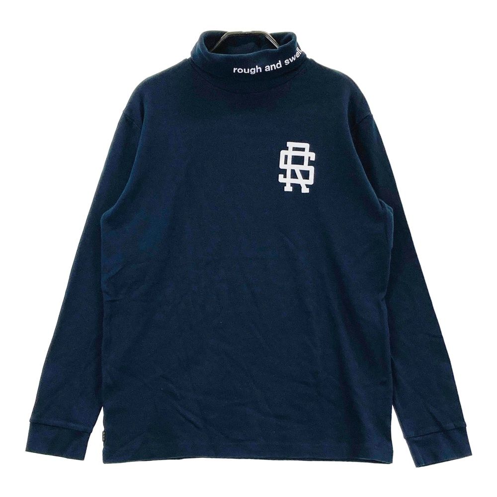 サイズ：XL ROUGH&amp;SWELL ラフアンドスウェル  タートルネック 長袖Tシャツ  ネイビー系 [240101501549] ゴルフウェア メンズ ストスト サイズ：XL ROUGH&SWELL ラフアンドスウェル タートルネック