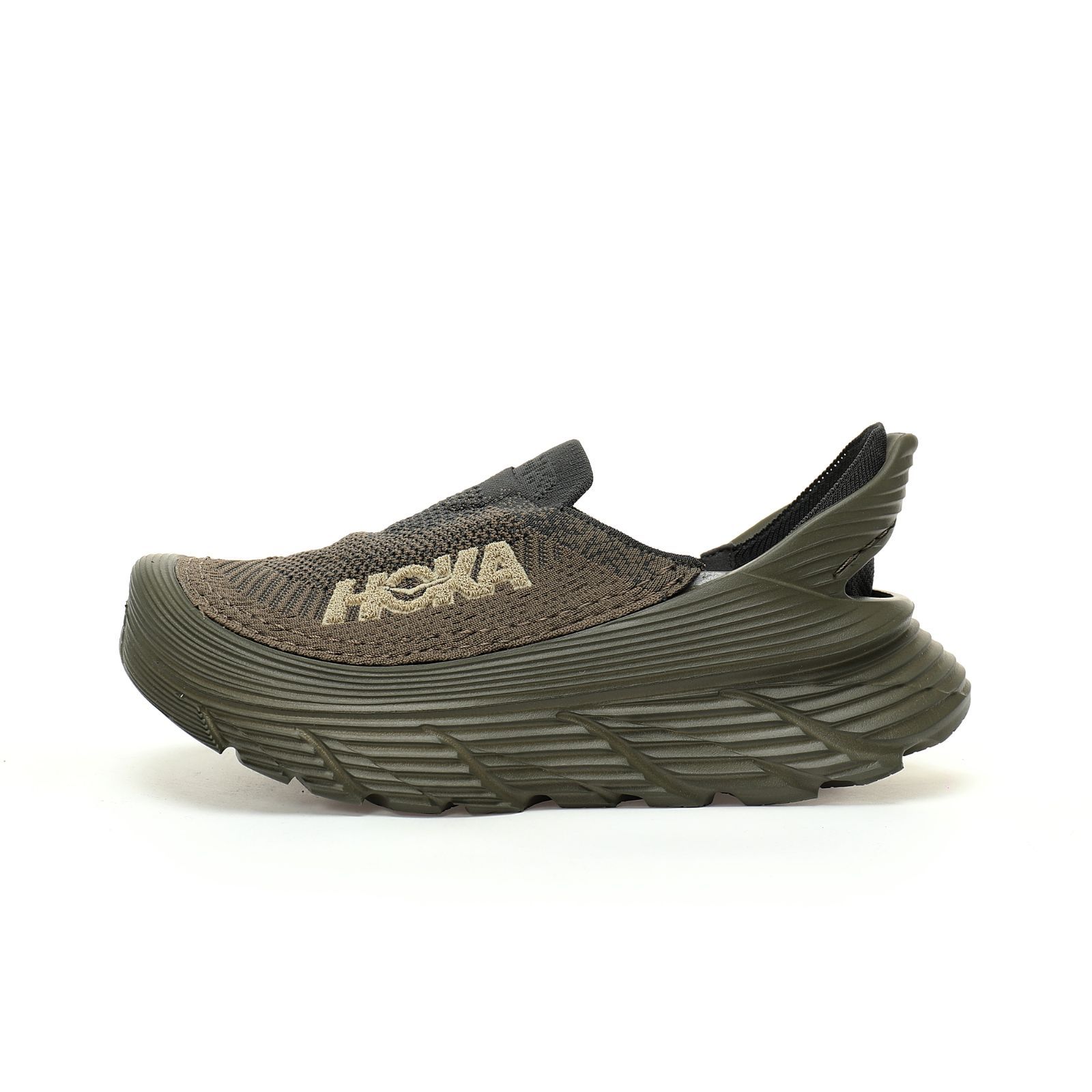 HOKA RESTORE TC ホカ リストア TC スリッポン 厚底 メンズ レディース オリーブダークグリーン 男性用 女性用 男女兼用 1134532|DOBLC