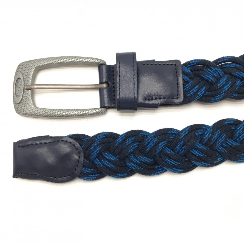 未使用】オークリー ネイビー レザー 編み込み ベルト Oakley（ベルト