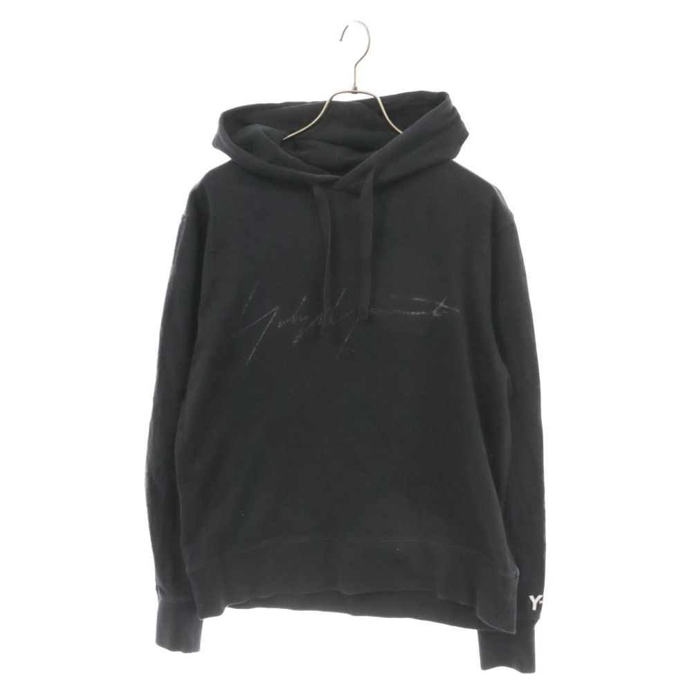 Y-3 (ワイスリー) Distressed Signature Hoodie スウェット プルオーバーパーカー ブラック FP8691