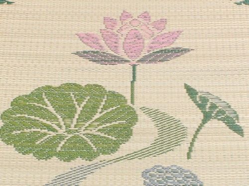 純国産 袋織 い草御前 仏前 座布団 蓮の花 約70×70cm 1131860013502