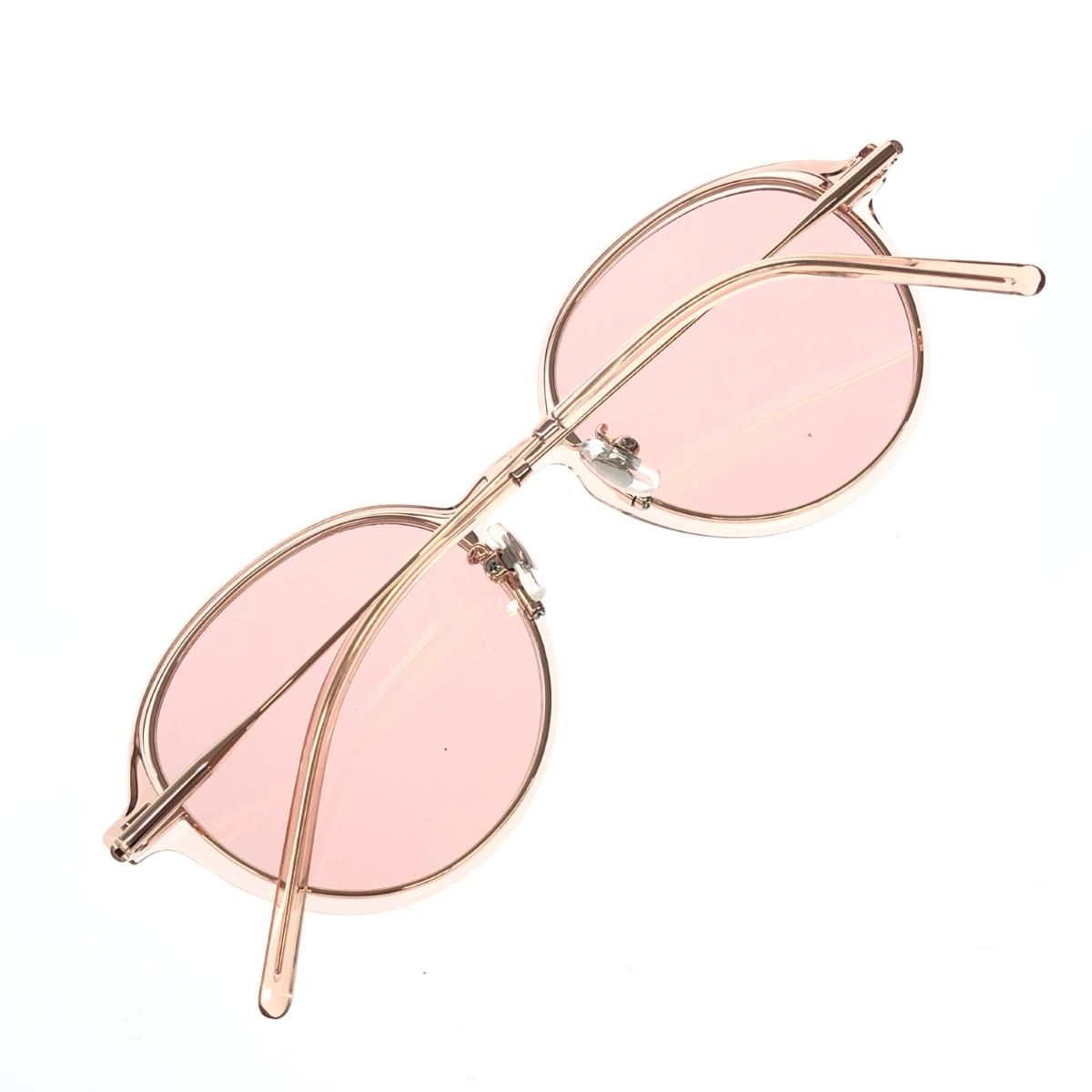 美品 JINS ジンズ クリップオン サングラス LMF-21S-075 ピンク
