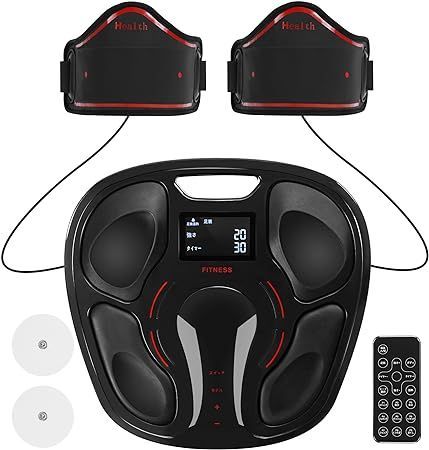 全身EMS 足裏温熱機能 リモコン付き 9種類のトレーニングモード