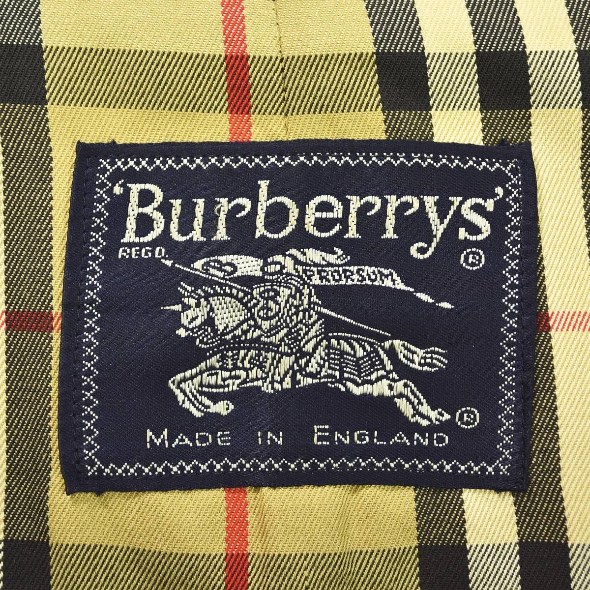【Burberrys】希少80s裏地ノバチェック柄ステンカラーコート　玉虫色 希少】 80sヴィンテージ 英国製 バーバリー Burberrys 裏地 ノバ