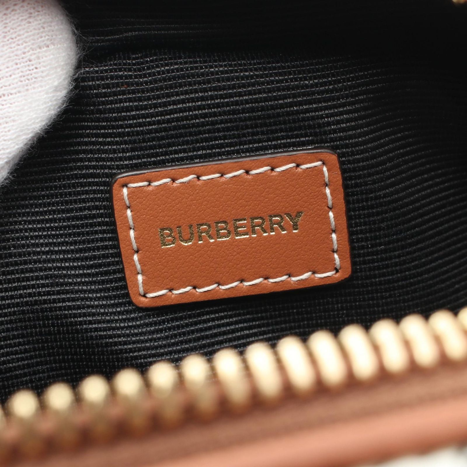 バーバリー チェック キャンバス レザー ポーチ BURBERRY バーバリー ポーチ チェック柄 小物入れ 化粧ポーチ