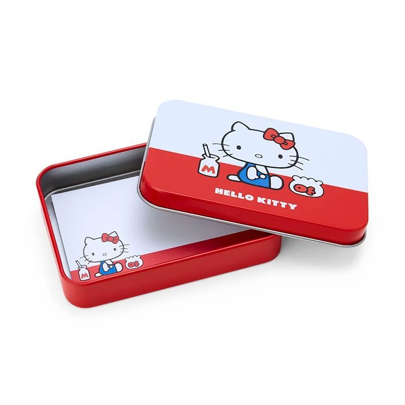 2点セット ハローキティ50周年記念グッズ 缶入メモ＆ボックス入