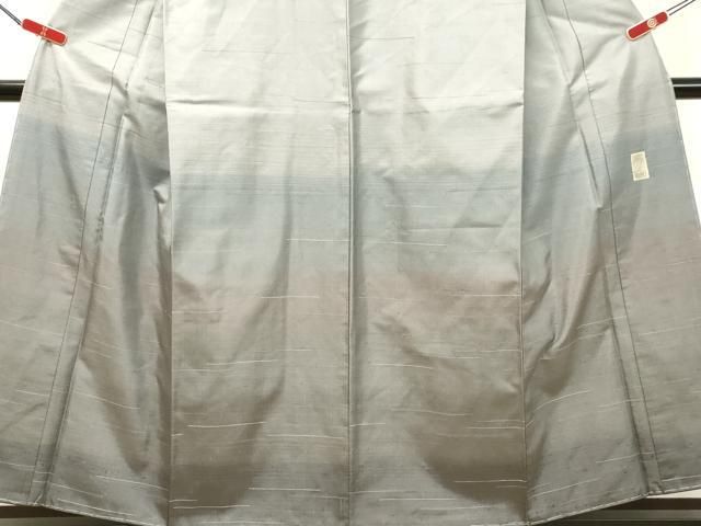 平和屋着物○京の名門 じゅらく謹製 訪問着 紬地 漢方草木染 霞文 正絹  