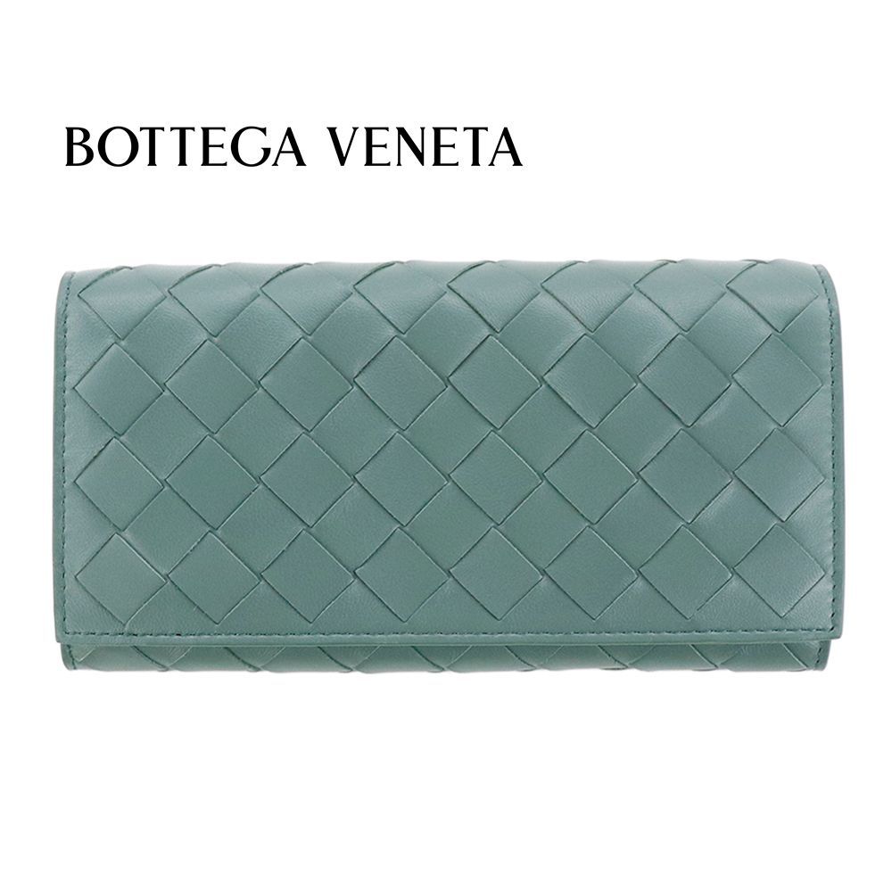 Bottega Veneta グリーン ヘビ革長財布 BOTTEGA VENETA】長財布 パイソン ヘビ革 緑 ラウンドジップ