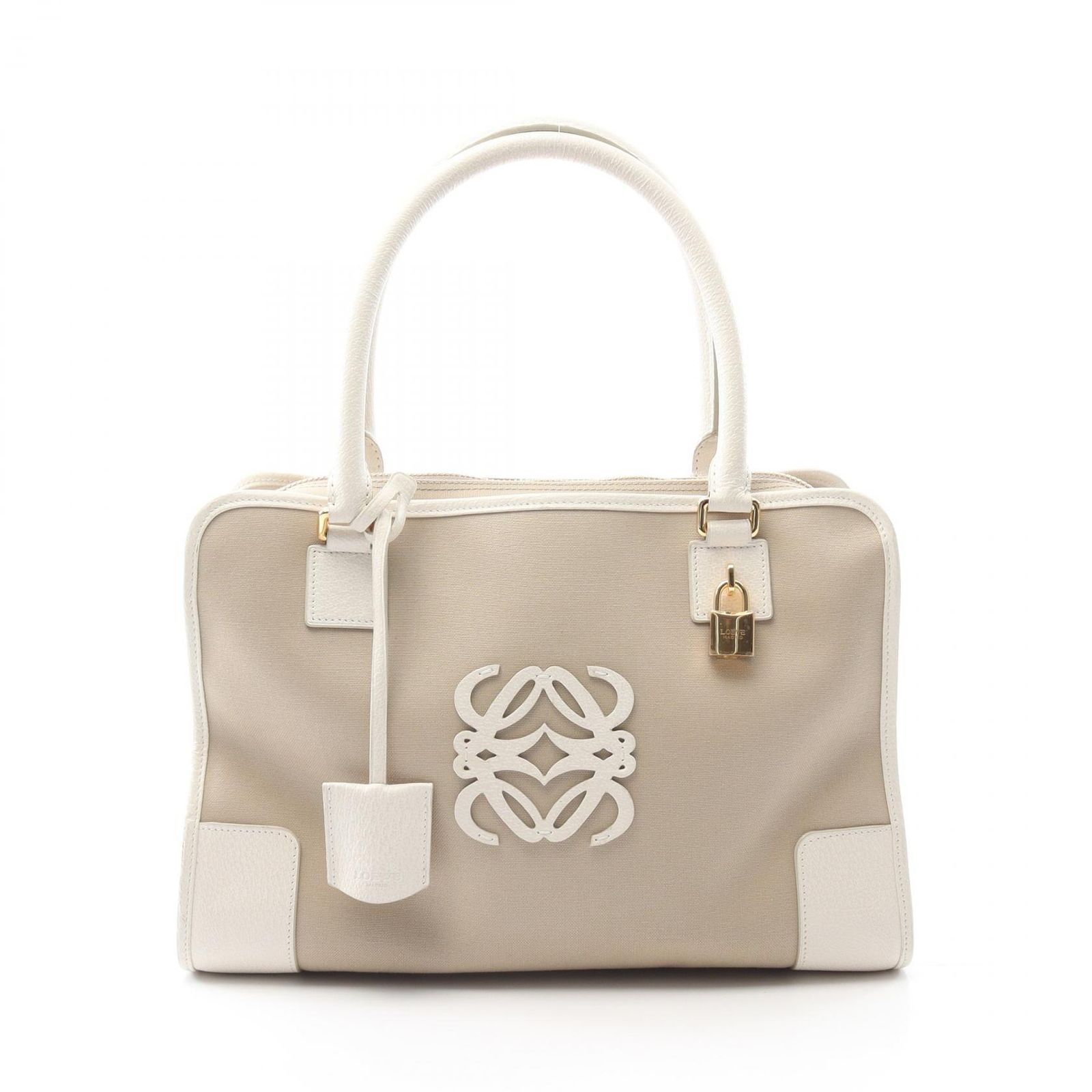 ロエベ LOEWE ハンドバッグ アマソナ36 アナグラム ベージュ