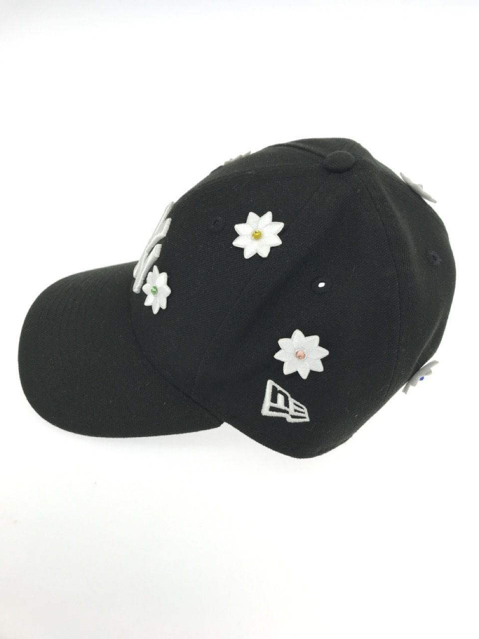 ニックギアRhinestone Flower Cap(Black) - ハット