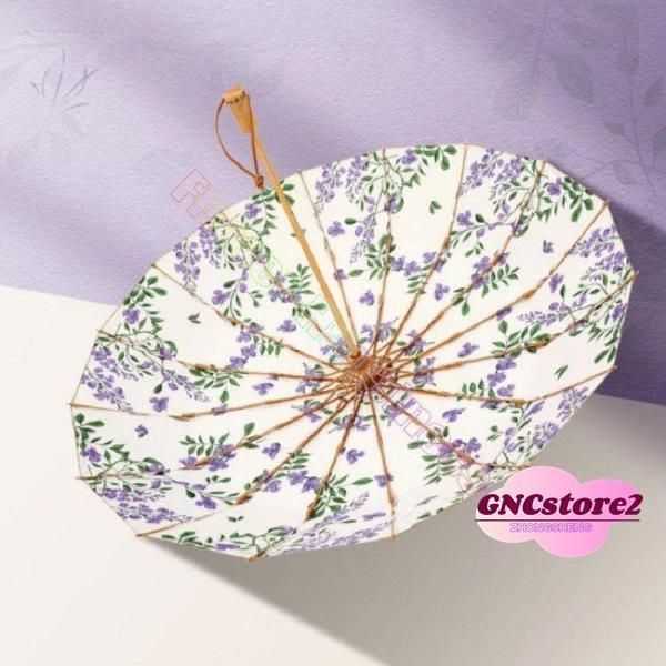 傘 晴雨兼用 UVカット 完全遮光 折りたたみ傘 日傘 雨傘 おしゃれ 花柄 すみれ レディース 折り畳み傘 耐風撥水 紫外線遮断 16本骨 VwIs 961