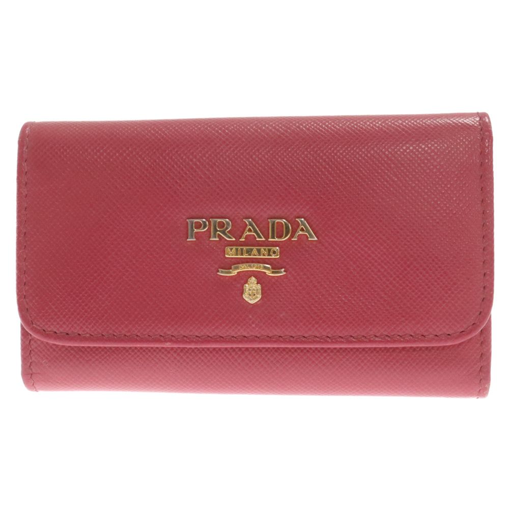 PRADA (プラダ) SAFFIANO METAL サフィアーノ メタル 6連 レザーキーケース ピンク 1M0222