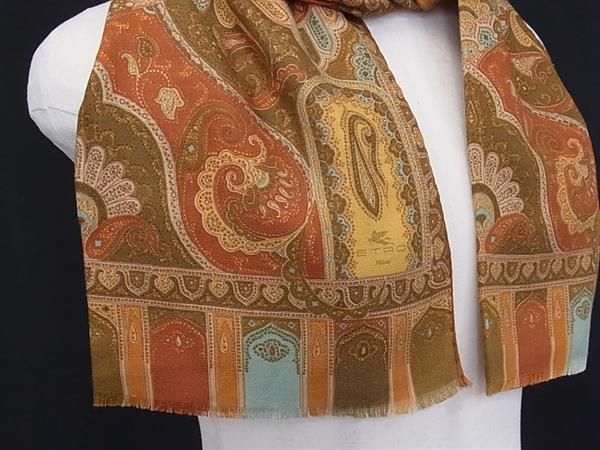 ETRO エトロ　ストール　約110×30cm ブラック／ブラウン系 楽天市場】エトロ ストール（ブランドエトロ・カラーブラック