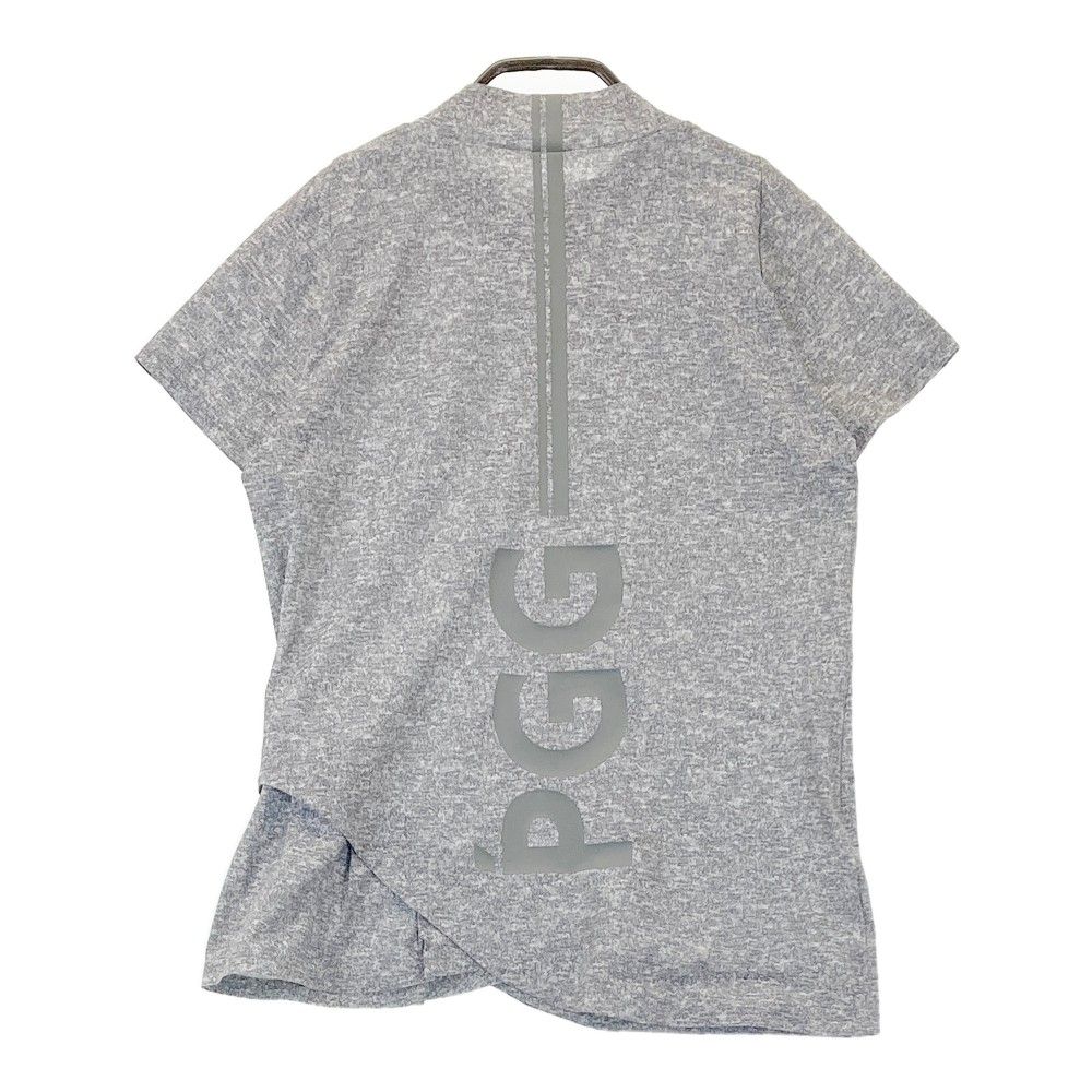 サイズ：0 PGG PEARLY GATES パーリーゲイツ 2023年モデル ; ハイネック 半袖Tシャツ 総柄 グレー系 [240101440647] ゴルフウェア レディース ストスト サイズ：0 PGG PEARLY GATES パーリーゲイツ 2023年モデル
