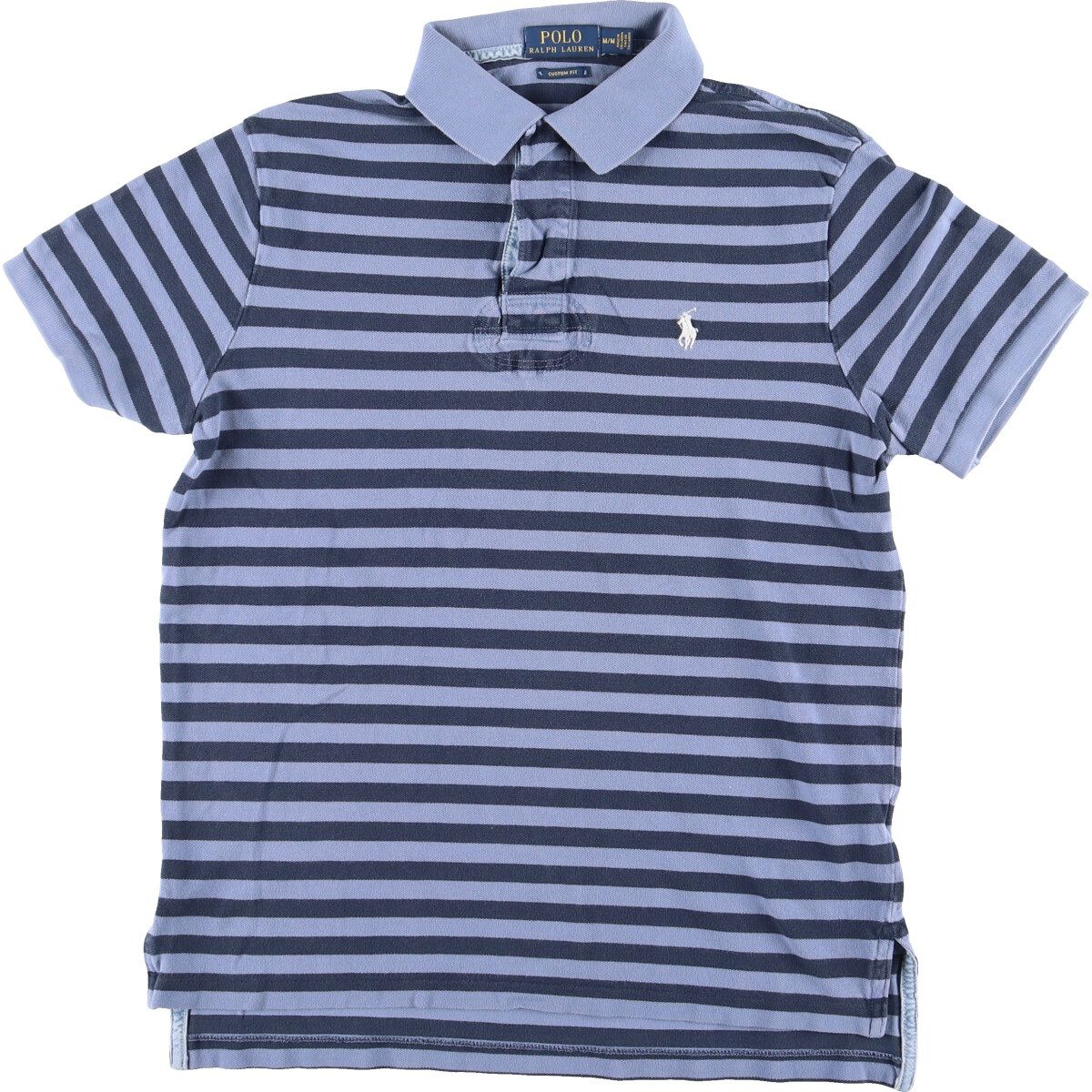 古着 ラルフローレン Ralph Lauren POLO RALPH LAUREN CUSTOM FIT 半袖 ボーダー ポロシャツ メンズM/eaa445794