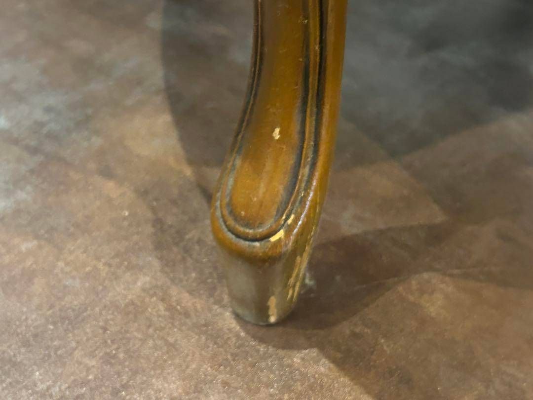 アンティーク2段チェストラウンドコンソールクラシック木彫猫脚GZ