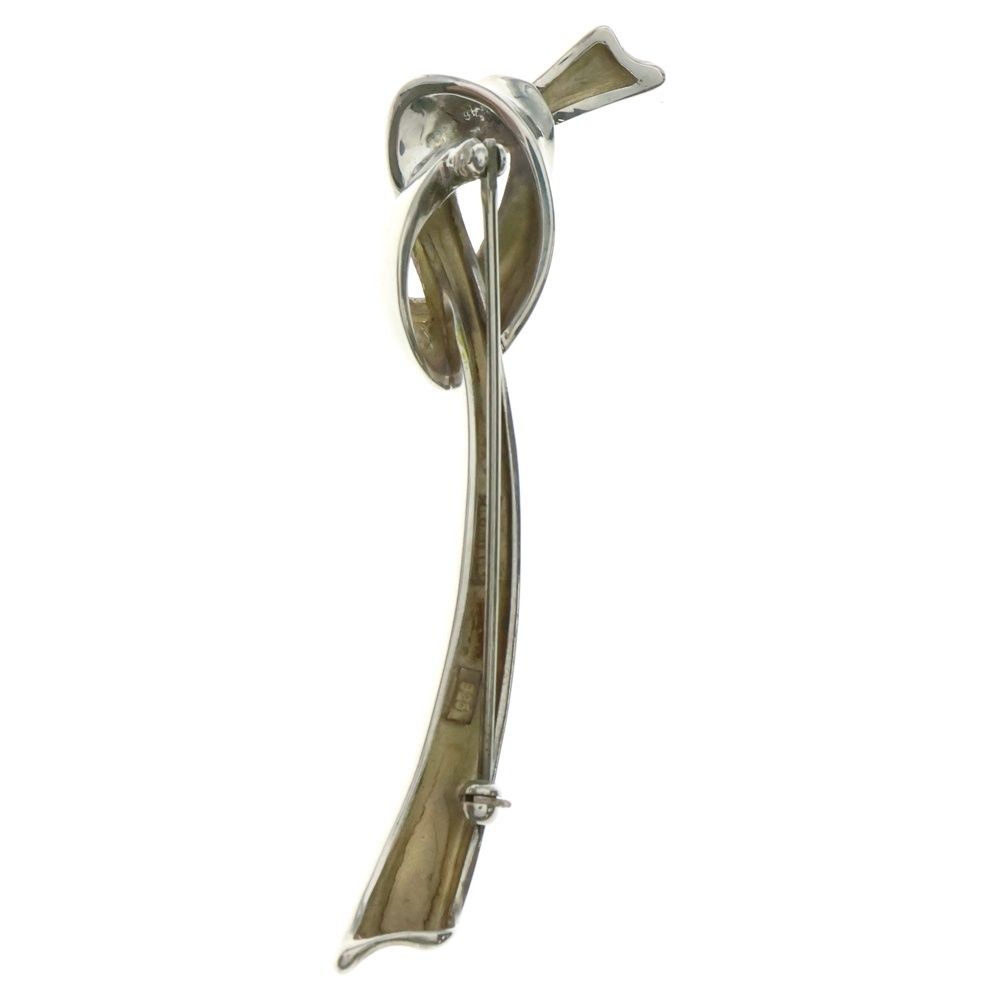 TIFFANY-Co ティファニー リボンモチーフ ブローチ ピンバッジ シルバー SV 925 11.3 g