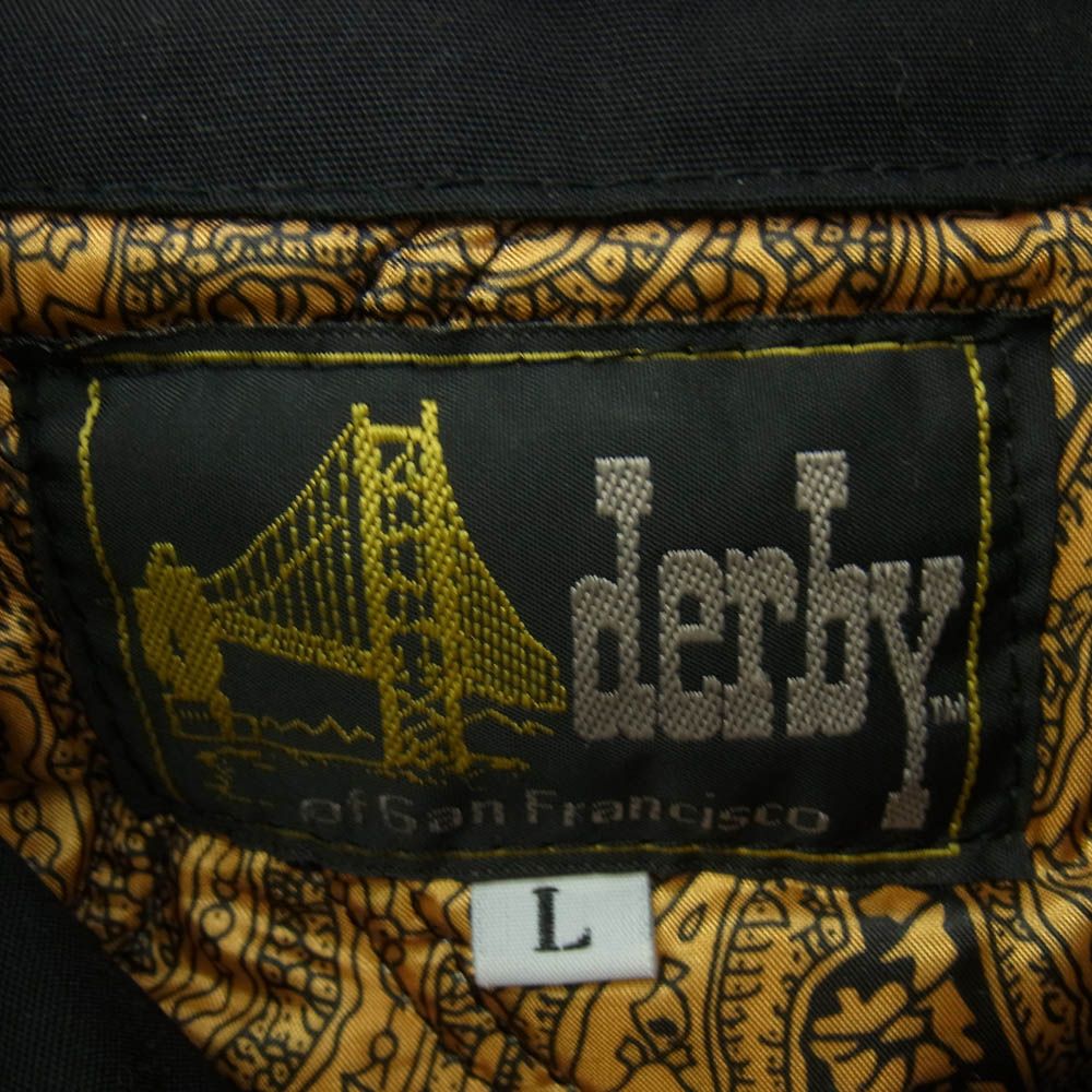 Derby of San Francisco ベスト ゴールドペイズリー 未使用 Derby of San Francisco ダービーベスト BLK 表記(XL
