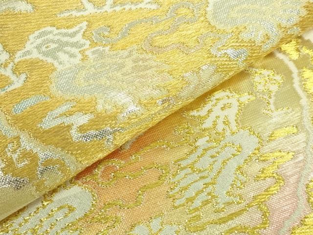 期間限定セール20％off○最高級 龍村平蔵製 六通柄 本袋帯 金銀木下裂